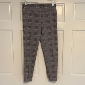 Plaid Women's Pants - Black and White